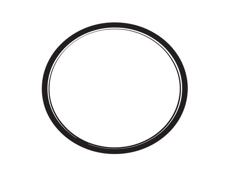 Decorative minimalist circle border design for creative projects