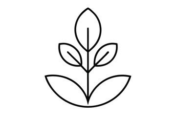 sustainability plant vector line art flower silhouette