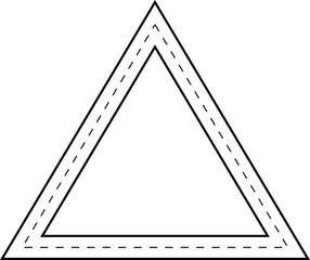 Triangle Kids Road Tracing Line Road Route Illustration