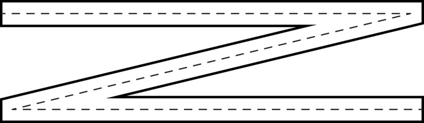 Zigzag Doodle Tracing Line Road Route Illustration