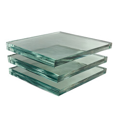 Three Layers of Stacked Laminated Glass Showcase Interior Design Quality