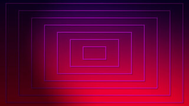 Concentric rectangles that create a tunnel effect with a gradient from purple to pink.