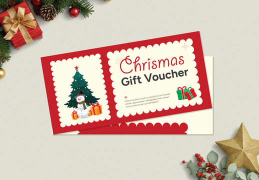 Christmas Gift Voucher Layout