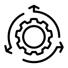 Omnichannel Customer Workflow icon from the Customer Development icon collection (Outline Style)