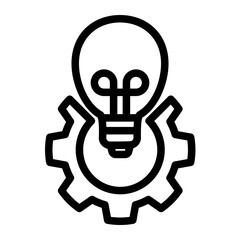Creative Concept Development Idea icon from the Customer Development icon collection (Outline Style)