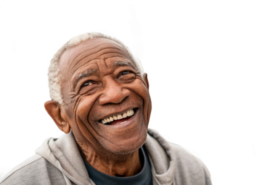 Smiling elderly man. Cutout. Transparent image material. Nice middle-aged man. Male. Sixty years old.