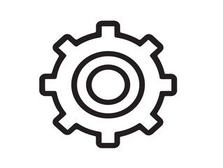 Technical engineering concept symbol in sleek vector outline