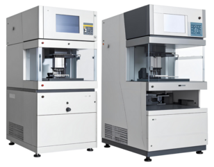Genetic sequencing machine bundle with two variations isolated on a transparent background.