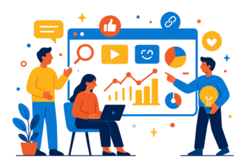 business man with laptop and graph