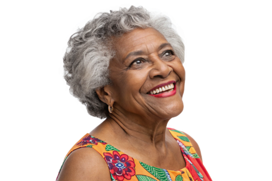 Smiling elderly woman. Cutout. Transparent image material. Nice middle-aged man. Male. Sixty years old. - Powered by Adobe