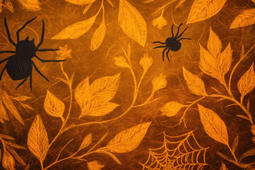 Teacher Halloween Concept, Halloween school teacher creates scary spider decorations as spooky lessons at her school today