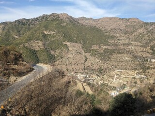 A stunning view of the mountains and skies