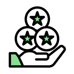 Customer Care Feature Rating icon from the Customer Development icon collection (Outline Color Lineal Style)