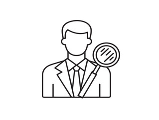 Clean minimalist hiring icon in elegant vector style