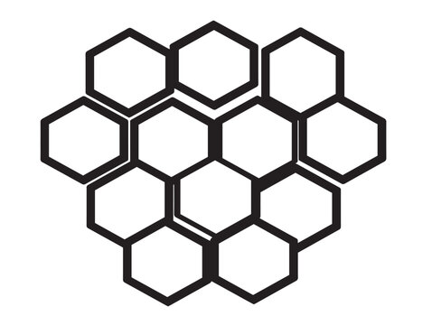 Elegant honeycomb vector icon with geometric appeal