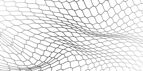 Fishing net on a white background. Rope. Football or tennis net