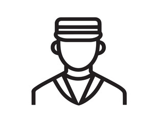 Modern hiring job symbol in sleek vector outline