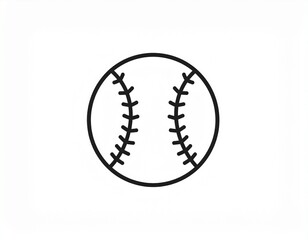baseball vector thin line icon