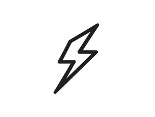 Striking lightning bolt symbol in modern clean vector art