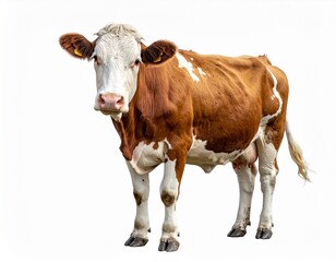The cows stand on a completely separate white background.