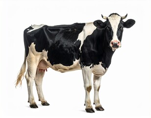 The cows stand on a completely separate white background.
