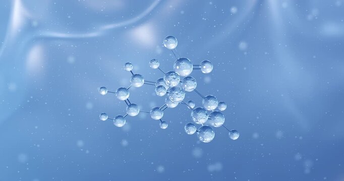 Bisphenol S rotating molecular structure, 3d model of bisphenols
