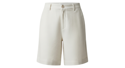 Isolated chino shorts, casual linen Bermuda pants, summer bottoms for women, no background