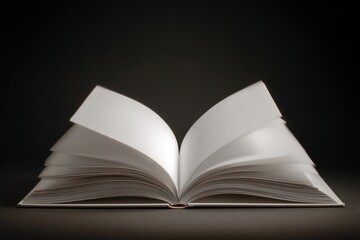 Open Book Displaying Blank Sheets - A Wide Virgin Paper Canvas for Creative Ideas