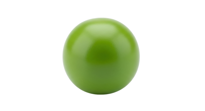 Isolated green sphere, ball, or marble perfect for product display or graphics, object art