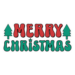 merry christmas typography design white background