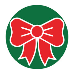 green ribbon with bow