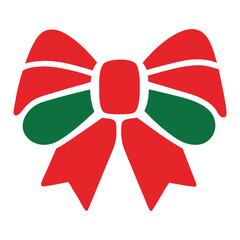 red and green bow vector