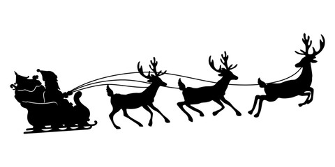 Raindeer silhouette vector illustration