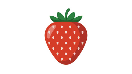 Vibrant flat design strawberry icon for fresh food and healthy lifestyle graphics
