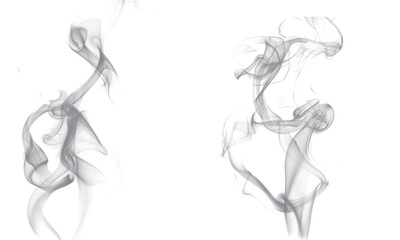 Abstract smoke wisps isolated on transparent background new image