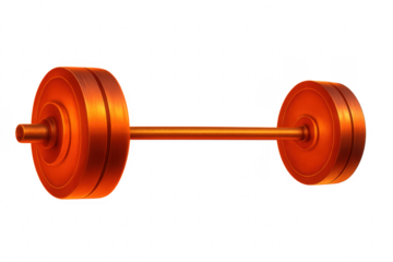 Barbell with weights for weightlifting and fitness training