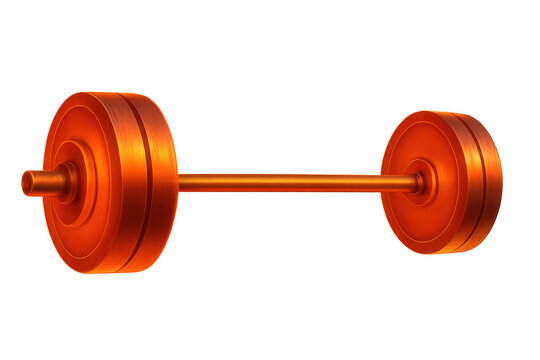 Barbell with weights for weightlifting and fitness training