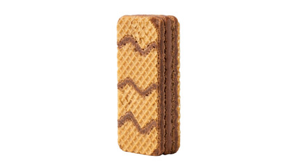 Isolated Waffle Cookie with Chocolate Cream Filling for Snacks and Desserts - Food Photography