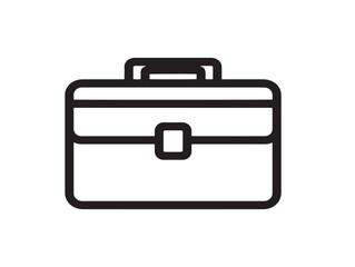 Professional portfolio briefcase icon in sleek clean vector drawing