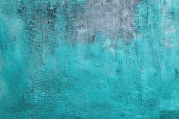 Turquoise Metallic Grunge: An Abstract Dark Wall Texture with a Worn Paint Finish