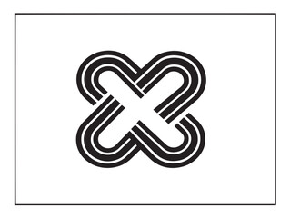 Obraz premium Elegant slideshow symbol illustration in modern black line artwork