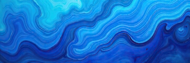 Vibrant Blue Swirling Paint Texture Dynamic Abstract Background for Artistic Designs and Websites