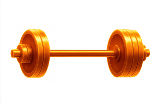 Golden barbell representing fitness, strength, and success
