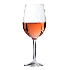 Elegant Isolated Rose Wine Glass for Premium Beverage Display