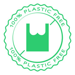 100% Plastic Free badge free icon