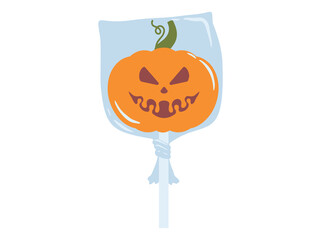 Halloween Pumpkin Gummy Candy Illustration
