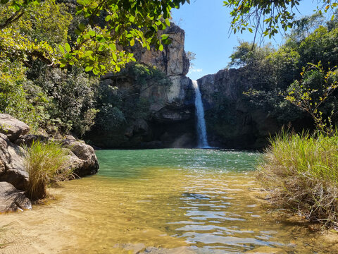 Cave Waterfall, Delfinópolis, Serra da Canastra, Minas Gerais - Powered by Adobe