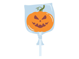 Halloween Pumpkin Gummy Candy Illustration
