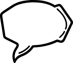 Fototapeta premium Vector art of speech bubble icon