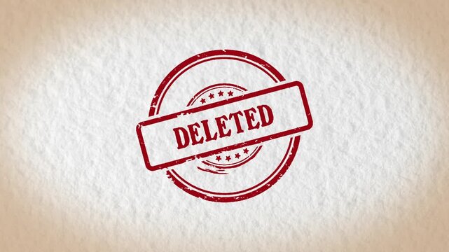 DELETED stamp style word